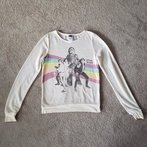 Star Wars A New Hope retro look semi-transparent sweatshirt Leia Luke Han Chewie